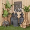 Baby Monk on Elephant in Black and Earthy Finish by AFD Home - AFD-12015839 - Image 2 of 0