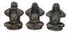 3 Piece Hear See and Speak No Evil Monks in Black and Earthy Finish by AFD Home - AFD-12015840 - Image 1 of 0