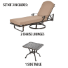 Savannah 3 Piece Swivel Chaise Lounge in Brown and Beige Finish by AFD Home - AFD-12015971 - Image 4 of 0