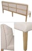 Inverness Farmhouse Bench in Neutral Linen with Light Tone Finish by AFD Home - AFD-12016147 - Image 4 of 0