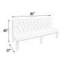 Inverness Farmhouse Bench in Neutral Linen with Light Tone Finish by AFD Home - AFD-12016147 - Image 5 of 0