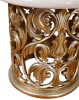 Platine Round Side Table w/ Creama Marfil Marble in Golden and Silver Finish by AFD Home - AFD-12016156 - Image 4 of 0