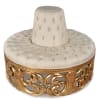 Rococo Circular Cream Settee in Gold Platine Finish by AFD Home - AFD-12016294 - Image 1 of 0