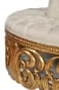 Rococo Circular Cream Settee in Gold Platine Finish by AFD Home - AFD-12016294 - Image 3 of 0