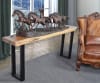 Live Edge Console Table with Square Iron Legs in Natural Suar Wood by AFD Home - AFD-12016367 - Image 2 of 0