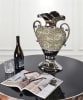 Crystal Handle Vase in Silver and Black Finish by AFD Home - AFD-12017558 - Image 2 of 0