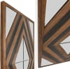Aspen Contemporary Double Diamond Mirror in Dark Wood Finish by AFD Home - AFD-12018076 - Image 3 of 0