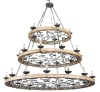 Three Tier Ridge Line Chandelier in Black and Brown Finish by AFD Home - AFD-12018405 - Image 1 of 0