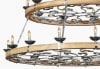 Three Tier Ridge Line Chandelier in Black and Brown Finish by AFD Home - AFD-12018405 - Image 4 of 0