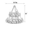 Three Tier Ridge Line Chandelier in Black and Brown Finish by AFD Home - AFD-12018405 - Image 5 of 0