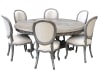 Mystique Mahogany 7 Piece Round Dining Room Set in Grey Finish by AFD Home - AFD-12018570 - Image 1 of 0