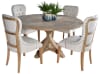 Inverness Farmhouse 5 Piece Round Dining Table Set in Light Brown by AFD Home - AFD-12018572 - Image 1 of 0