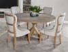 Inverness Farmhouse 5 Piece Round Dining Table Set in Light Brown by AFD Home - AFD-12018572 - Image 2 of 0