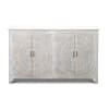 Carved Lace 4 Door Sideboard in White Wash Finish by AFD Home - AFD-12018726 - Image 2 of 0