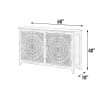 Carved Lace 4 Door Sideboard in White Wash Finish by AFD Home - AFD-12018726 - Image 4 of 0