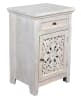 Carved Lace Harlow Side Cabinet in Antiqued White Finish by AFD Home - AFD-12018730 - Image 1 of 0