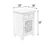 Carved Lace Harlow Side Cabinet in Antiqued White Finish by AFD Home - AFD-12018730 - Image 5 of 0
