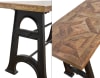 Mango Industrial Console Table in Mango Parquet Wood by AFD Home - AFD-12018742 - Image 4 of 0