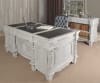 Mystique Mahogany Monarch Executive Desk in Grey Finish by AFD Home - AFD-12018847 - Image 2 of 0