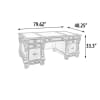 Mystique Mahogany Monarch Executive Desk in Grey Finish by AFD Home - AFD-12018847 - Image 5 of 0