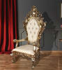 Platine Royal Crest Chair in Champagne Golden and Silver Leafing Finish by AFD Home - AFD-12019141 - Image 2 of 0