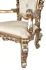 Platine Royal Crest Chair in Champagne Golden and Silver Leafing Finish by AFD Home - AFD-12019141 - Image 3 of 0