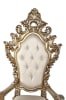 Platine Royal Crest Chair in Champagne Golden and Silver Leafing Finish by AFD Home - AFD-12019141 - Image 4 of 0