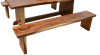 Long Modern Live Edge 3 Piece Outdoor Dining Set in Black Walnut by AFD Home - AFD-12019155 - Image 4 of 0