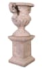 Floral Scrolled Urn On Stone Base in Stone Cast Finish by AFD Home - AFD-12019170 - Image 2 of 0