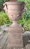 Large Lion Urn on Base in Authentic Stone Cast Finish by AFD Home - AFD-12019173 - Image 4 of 0