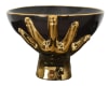 Black Bowl Held by Gold Hands in Gold and Black Finish by AFD Home - AFD-12019379 - Image 1 of 0