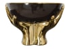 Black Bowl Held by Gold Hands in Gold and Black Finish by AFD Home - AFD-12019379 - Image 3 of 0