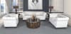 Classic Chesterfield Arm Chair in White Micro Leather Upholstery Finish by AFD Home - AFD-12020360 - Image 2 of 0