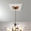 Four Leaf Clover Square Chandelier Ceiling Medallion in White and Gold by AFD Home - AFD-12020496 - Image 2 of 0