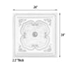 Four Leaf Clover Square Chandelier Ceiling Medallion in White and Gold by AFD Home - AFD-12020496 - Image 5 of 0