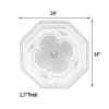 Four Leaf Clover Octagon Chandelier Ceiling Medallion in White and Silver Finish by AFD Home - AFD-12020498 - Image 5 of 0