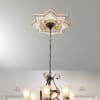 Eight Pointed Star Chandelier Ceiling Medallion in Ivory and Gold Finish by AFD Home - AFD-12020500 - Image 2 of 0