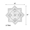 Eight Pointed Star Chandelier Ceiling Medallion in Ivory and Gold Finish by AFD Home - AFD-12020500 - Image 5 of 0