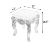 Platine Lion End Table with Marble Top in Champagne Golden and Silver Finish by AFD Home - AFD-12021175 - Image 5 of 0