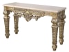 Platina Console Table in Cream Marfil Marble Top Finish by AFD Home - AFD-12021190 - Image 1 of 0