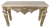 Platina Console Table in Cream Marfil Marble Top Finish by AFD Home - AFD-12021190 - Image 3 of 0