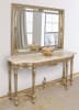 Platina Console Table with Mirror in Cream Marfil Marble Top Finish by AFD Home - AFD-12022016 - Image 1 of 0