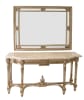 Platina Console Table with Mirror in Cream Marfil Marble Top Finish by AFD Home - AFD-12022016 - Image 2 of 0