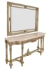 Platina Console Table with Mirror in Cream Marfil Marble Top Finish by AFD Home - AFD-12022016 - Image 3 of 0