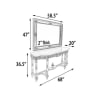Platina Console Table with Mirror in Cream Marfil Marble Top Finish by AFD Home - AFD-12022016 - Image 5 of 0