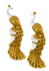 2 Piece Golden Emerald Peacocks on Pedestal in Golden Emerald Finish by AFD Home - AFD-12024003 - Image 2 of 0