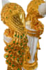 2 Piece Large Emerald Peacocks on Pedestal in Golden Finish by AFD Home - AFD-12024004 - Image 4 of 0