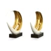 2 Piece Mirrored Fish on Bases in Gold and White Finish by AFD Home - AFD-12024770 - Image 2 of 0