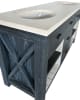 Customizable Double Bathroom Vanity w/Marble Top in High Light Charcoal Finish by AFD Home - AFD-12024889 - Image 4 of 0
