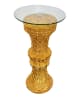 Crystal Pedestal Accent Table in Gold Finish by AFD Home - AFD-12024915 - Image 3 of 0